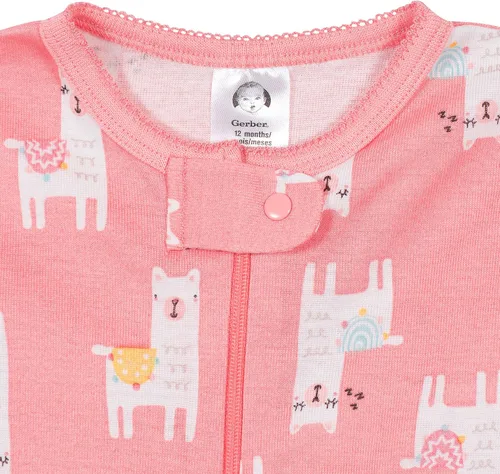 Miniatura 13 de Gerber Pijama con pies para bebés y niñas, paquete de 4