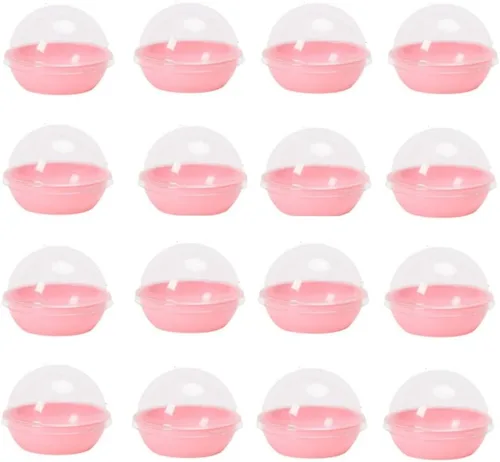 Miniatura 6 de Contenedor de plástico transparente para cupcakes, 50 cajas para cupcakes, cupcakes, magdalenas, cápsulas, cúpula, muffins, contenedor