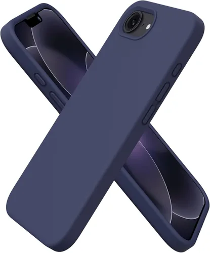 Miniatura 13 de ORNARTO Funda compatible con iPhone 16e de 6.1 pulgadas (2025), silicona líquida de 3 capas cubierta completa de goma de gel suave, funda protectora