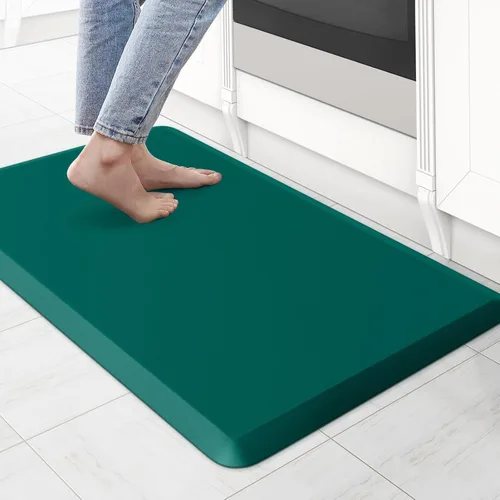 Miniatura 11 de KitchenClouds Alfombra de cocina acolchada anti fatiga, 17.3 x 60 pulgadas, impermeable, antideslizante, tapete de escritorio cómodo, para cocina