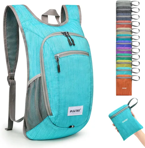 G4Free 10L/15L Mochila para Senderismo Plegable Ligera, Mochila de Día para Caminatas, Pequeña, Viaje al Aire Libre, Bolsa de Hombro Plegable