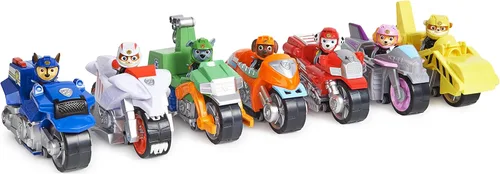 Miniatura 7 de Paw Patrol, Moto Pups Deluxe de Skye, vehículo de motocicleta de tracción que hace piruetas y figura de juguete