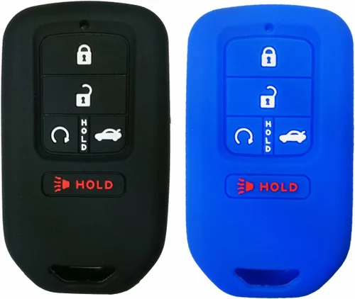 Miniatura 11 de 2 piezas Coolbestda - Estuche protector de silicona completa para llave de coche con control remoto de 5 botones para Honda Civic Accord Pilot CR-V