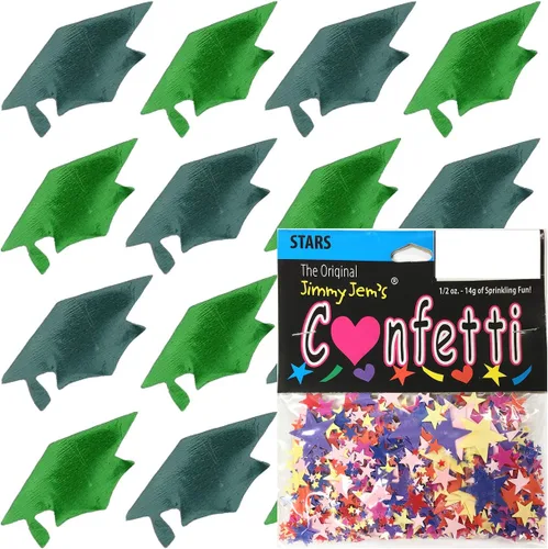 Miniatura 34 de Confetti Grad Cap Negro, Azul Marino Combo - 2 bolsas de media onza (1 oz)