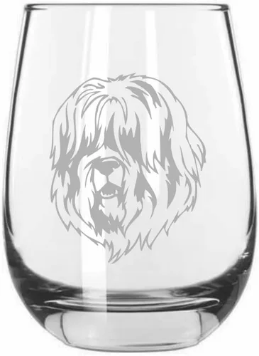 Miniatura 532 de Sakhalin Husky Dog - Copa de vino grabada personalizada de 15.25 onzas sin tallo