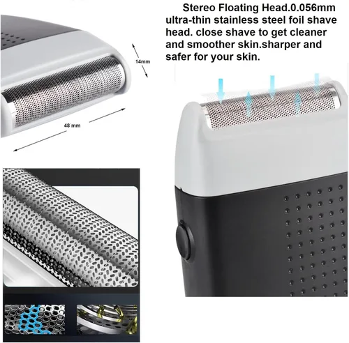 Miniatura 6 de Afeitadora eléctrica con cable, afeitadora profesional de afeitado cerrado, afeitadoras de cabeza calva para hombres, cortadora