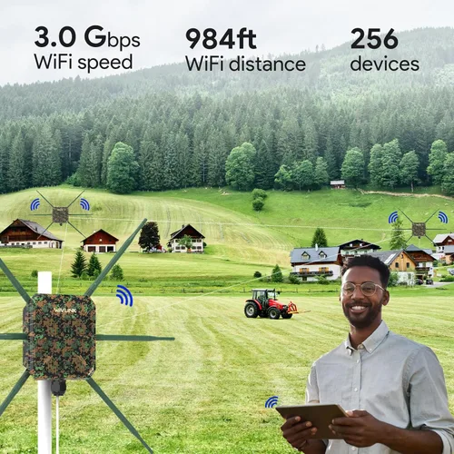 Miniatura 2 de WAVLINK Punto de acceso WiFi de malla para exteriores AX3000, nuevo modelo 2026 Amplificador de señal inalámbrico para exteriores Extensor de WiFi
