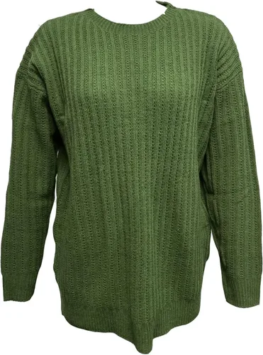 Miniatura 5 de Suéter de punto con cuello redondo para mujer, suéter informal de manga completa para invierno y otoño, suéter suave con huecos