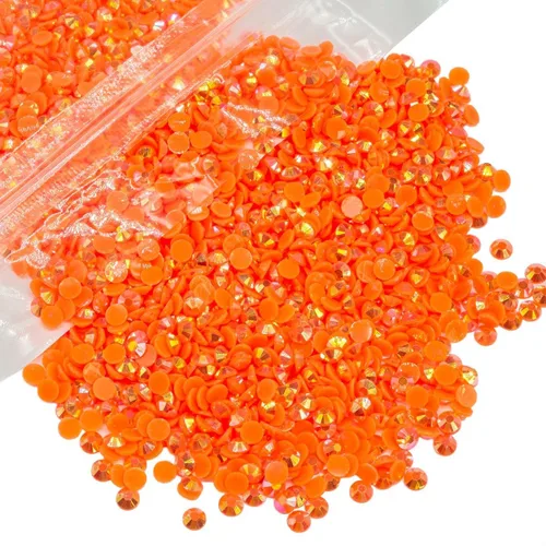 Miniatura 77 de qiipii - 5000 piezas, 4 mm, estrases AB de resina color aguamarina verde para manualidades, piedras de gel planas verde agua AB, gemas al por mayor