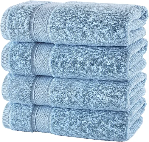 Miniatura 11 de NOVA Luxury Linen - Juego de toallas turcas de calidad hotelera para baño (juego de 6 piezas de toallas, azul cielo)