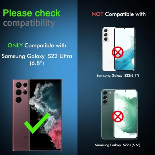 Miniatura 2 de IMBZBK Protector de pantalla para Samsung Galaxy S22 Ultra 5G (no de vidrio), 3 películas de TPU flexibles con 3 protectores de lente de cámara