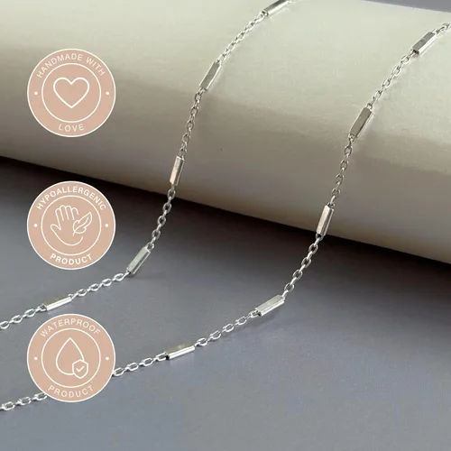 Miniatura 2 de Annika Bella Gargantilla de cadena para mujer, gargantilla de plata de ley 925, longitud de 13 a 16 pulgadas, collares cortos para adolescentes