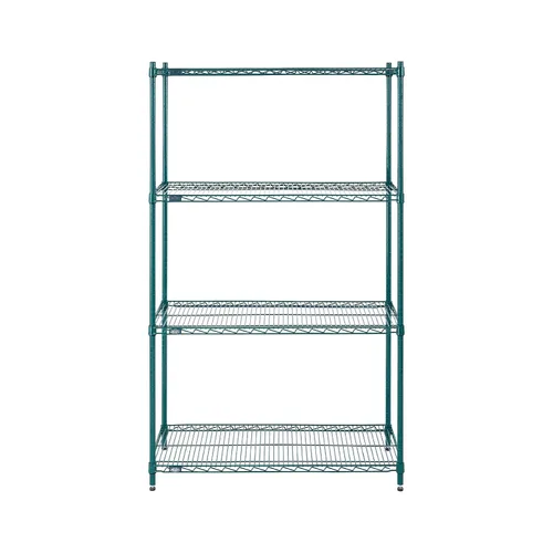 Miniatura 36 de Nexel Poly-Z-Brite Unidad de Estantería de Alambre Ajustable, 4 Niveles, Estante Organizador de Servicio Pesado Multiusos, 14" x 36" x 74