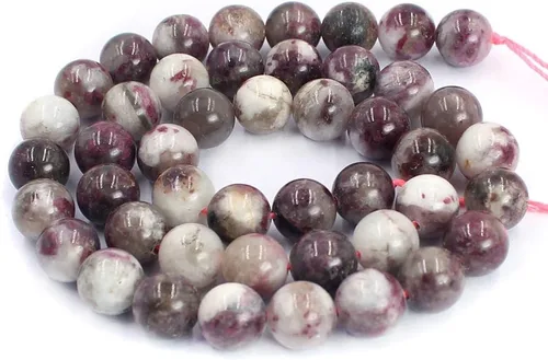 Miniatura 7 de Jewelry Making Natural 4, 6, 8, 10, 0.472 pulgadas, redonda, ciruela, turmalina, piedras preciosas sueltas, espaciador, cuentas para manualidades