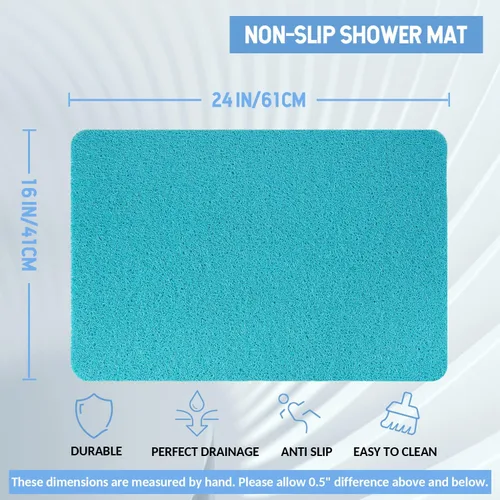 Miniatura 127 de Hargiis - Tapete antideslizante de secado rápido para tina y ducha, tapete exfoliante para pies, para baño, cocina u hotel, beige, 24 x 16 pulgadas