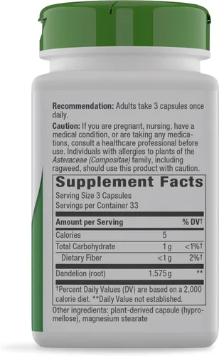Miniatura 9 de Nature 's Way - Raíz de diente de león, de 525 mg. 100 cápsulas, 12300, 100, 1, 1