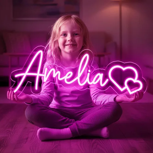 Letreros de neón personalizados Sparklove para decoración de pared, regalos para niñas para decoración de habitación, regalo de Navidad para niñas y