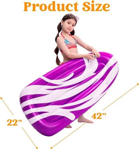 Miniatura 6 de JOYIN Paquete de 2 tablas inflables para toboganes de agua, piscina flotante, aprende a nadar, juguete divertido de verano para niños
