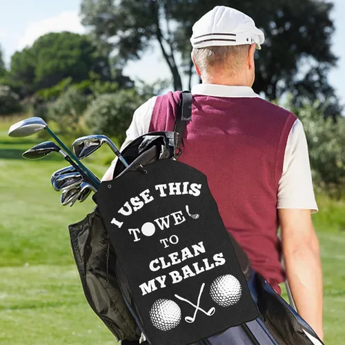 Miniatura 5 de Regalos para el día del padre para hombres, accesorios de golf para hombres, esposo, golfistas, divertido paño de limpieza de microfibra con clip
