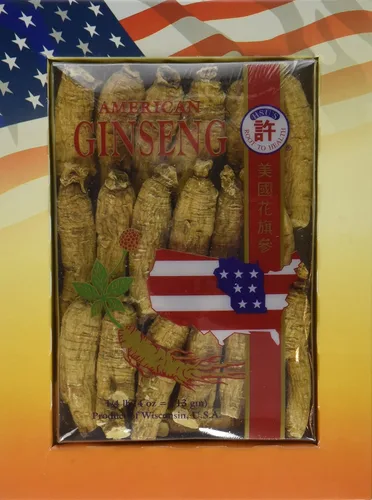 Miniatura 4 de Hsu's SKU 0130-4 Caja de raíces de ginseng americano de Wisconsin medio corto extra grande de 4 onzas para té, sopa y regalos, premium, sin OMG, sin