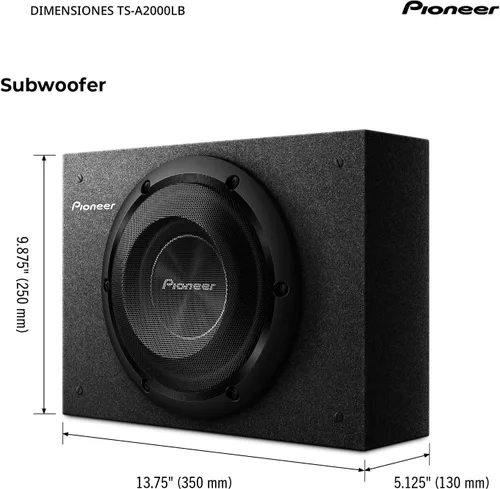Miniatura 6 de Pioneer Subwoofer TS-A2000LB Serie A de 8 pulgadas – 700 W máximo, diseño de montaje poco profundo precargado, graves profundos en espacios