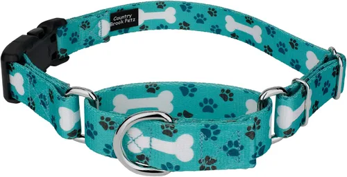 Country Brook Petz - Oh My Dog Martingale con hebilla de lujo - Colección Dog's Life con diseños divertidos (5/8 pulgadas, extra pequeña)