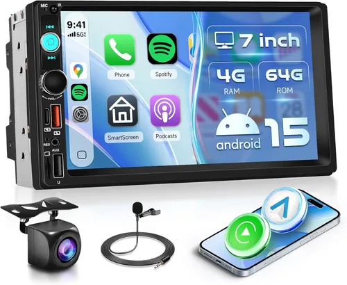 Miniatura 8 de Podofo Estéreo de coche doble DIN Radio de coche 7 pulgadas reproductor MP5 con pantalla táctil HD pantalla digital Bluetooth multimedia soporte