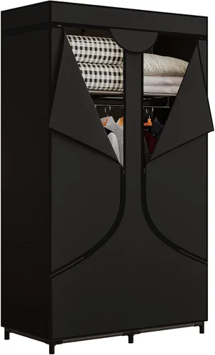 Miniatura 7 de SORCEDAS Portable Closet Wardrobe Organizer Storage with Cover Non-Woben Fabric Portable Wardrobe Closet for Hanging Clothes Racks Shelving 33 Inch