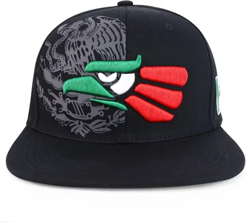 Miniatura 2 de Hecho En Mexico Eagle 3D Bordado Flat Bill Snapback Cap