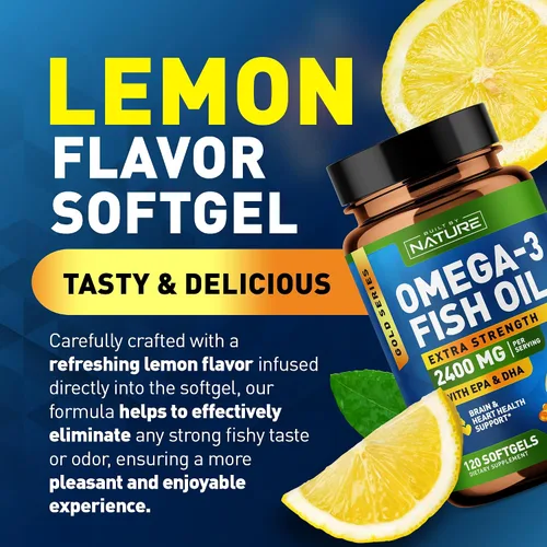 Miniatura 6 de Built by Nature Geles suaves de aceite de pescado Omega 3 - 2400 mg de aceite de pescado, 1440 mg de Omega 3, 864 mg de EPA, 576 mg de DHA