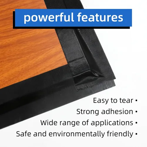 Miniatura 5 de Cinta adhesiva impermeable resistente para uso industrial y exterior, 3 rollos de 1.88 x 30 yardas, resistente al desgarro, cinta adhesiva negra