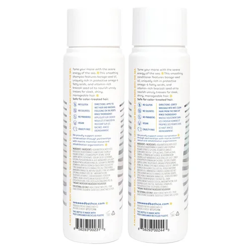 Miniatura 8 de Seaweed Bath Co. - Juego de champú y acondicionador suave, vainilla cítrica, hidrata con aloe, aceite de borraja y aceite de semillas de brócoli