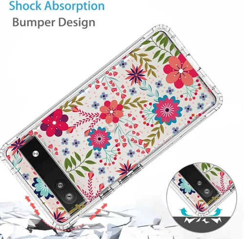 Miniatura 7 de Funda para Pixel 6A, (no compatible con Pixel 6) GX7AS con protector de pantalla de vidrio templado, suave 360 cuerpo completo a prueba de golpes