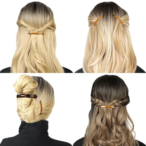 Miniatura 5 de Juego de 12 pasadores de pelo para mujeres y niñas, pinzas para cabello grueso y fino, accesorios para el cabello no metálicos, agarre