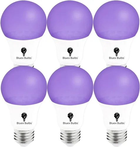 Miniatura 7 de Bluex Bulbs Paquete de 2 bombillas LED negras, 9 W A19 E26 nivel de bombilla negra 385-400 nm, pintura corporal, bombilla LED que brilla