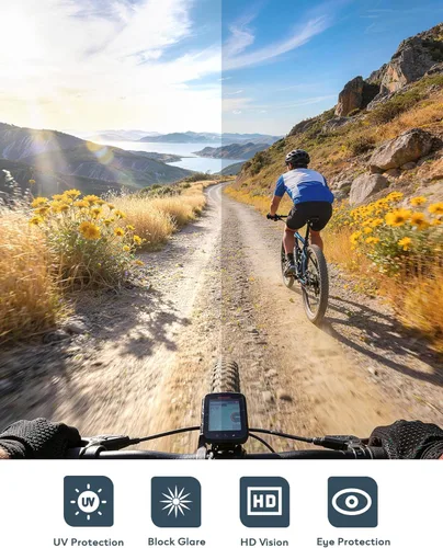 Miniatura 6 de KALIYADI Gafas de sol deportivas para hombre, polarizadas, gafas de sol para mujer, gafas de sol para correr con UV400 para pesca y ciclismo
