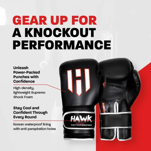 Miniatura 2 de Hawk Sports Guantes de boxeo para hombres y mujeres, cómodos guantes de entrenamiento de boxeo con acolchado de espuma para lanzar golpes de fuerza