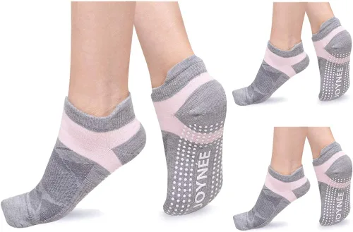 JOYNÉE Calcetines de yoga antideslizantes para mujer con agarres ideales para pilates barras bailes hospitales fitness 3 pares