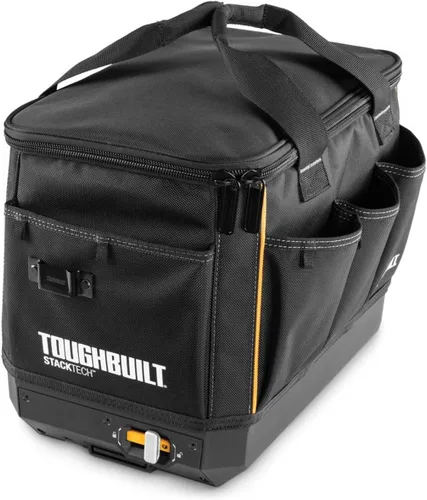 TOUGHBUILT StackTech - Bolsa de herramientas de poliéster negro con cremallera de 11 pulgadas