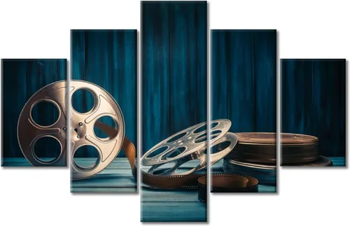 Miniatura 50 de Lienzo decorativo para pared, imágenes de cine, decoración de pared para sala de estar, 5 piezas, concepto de cine, escena, obra de arte, decoración