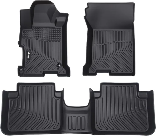 IKON MOTORSPORTS Tapetes 3D TPE, Compatibles con Honda Accord Sedan 4 puertas 2013-2017, revestimientos para piso antideslizantes para todo tipo de