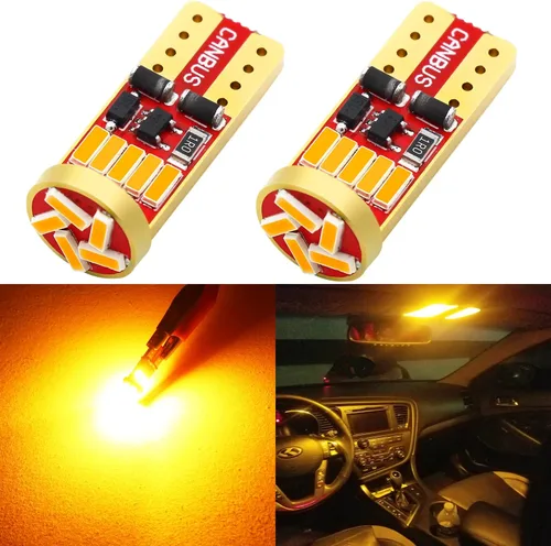Miniatura 9 de PHINLION Bombillas LED de 500 lúmenes, 194 bombillas LED de 6000 K, color blanco, superbrillante, 168 2825 W5W T10, cuña LED de repuesto
