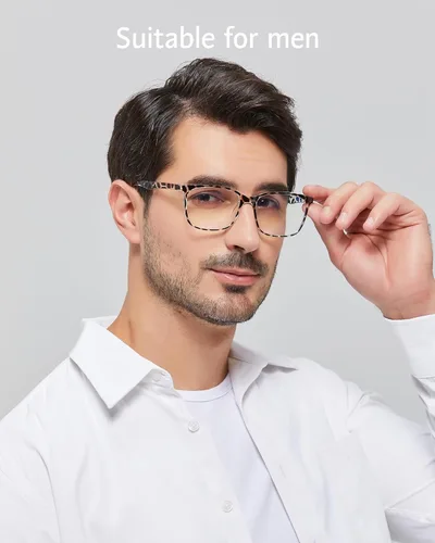 Miniatura 3 de ANRRI - Gafas de luz azul para hombres y mujeres, lentes de bloqueo de luz azul para computadora, antifatiga ocular, lentes de filtro UV ligeros