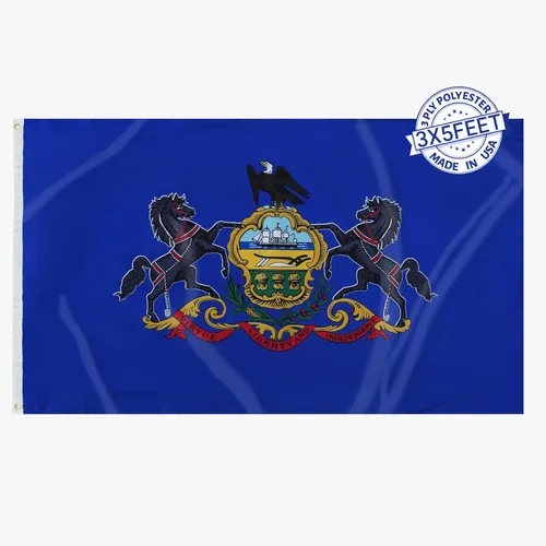 Miniatura 16 de AMZFLAG Wyoming State Flag 3x5 ft Outdoor, Heavy Duty WY Wyoming Flags with 2 Brass Grommets, Patriotic Double Sided State of Wyoming Flag 3 Ply