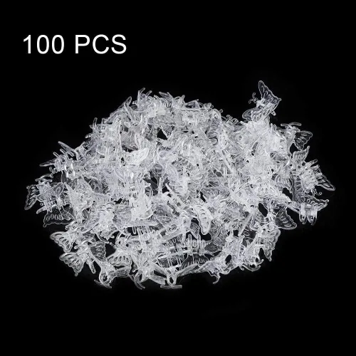 Miniatura 5 de 100 clips de jardín para plantas, clip de orquídea, herramientas de jardín, clips de tallo para crecer vertical, orquídea de plástico, mini tallos