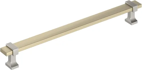 Miniatura 19 de Amerock Overton - Tirador para gabinete de 96 mm de centro a centro en acabado negro mate cepillado/bronce champán, BP36681BMBCZ