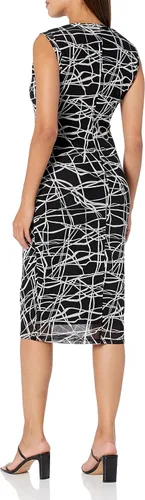 Miniatura 2 de Nine West Vestido Cheyenne de malla sin mangas con cuello redondo para mujer