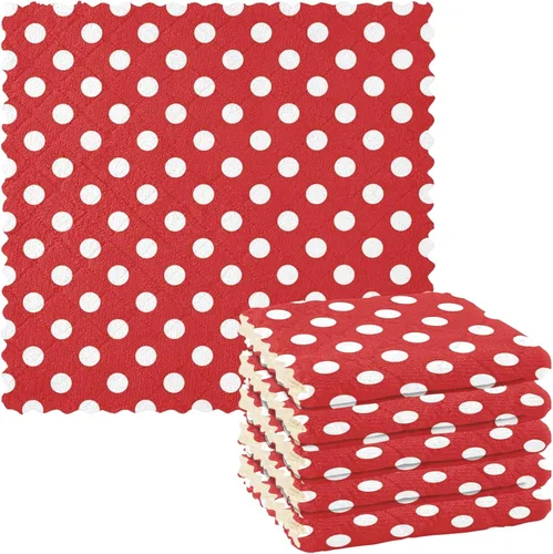 Miniatura 16 de CaTaKu Paños de cocina de animales del bosque de acuarela, paquete de 6 trapos reutilizables para lavar, paños de limpieza de microfibra, paños