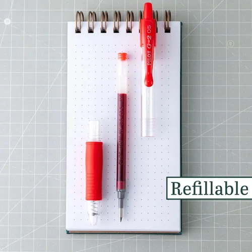 Miniatura 4 de Pilot, Bolígrafos de gel premium G2, punta extra fina de 0.5 mm, paquete de 12, rojo Tinta roja