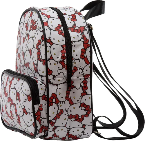Miniatura 2 de AI ACCESSORY INNOVATIONS Sanrio's Hello Kitty - Bolso de hombro con doble correa y estampado de Hello Kitty, mini mochila con colgante de lazo